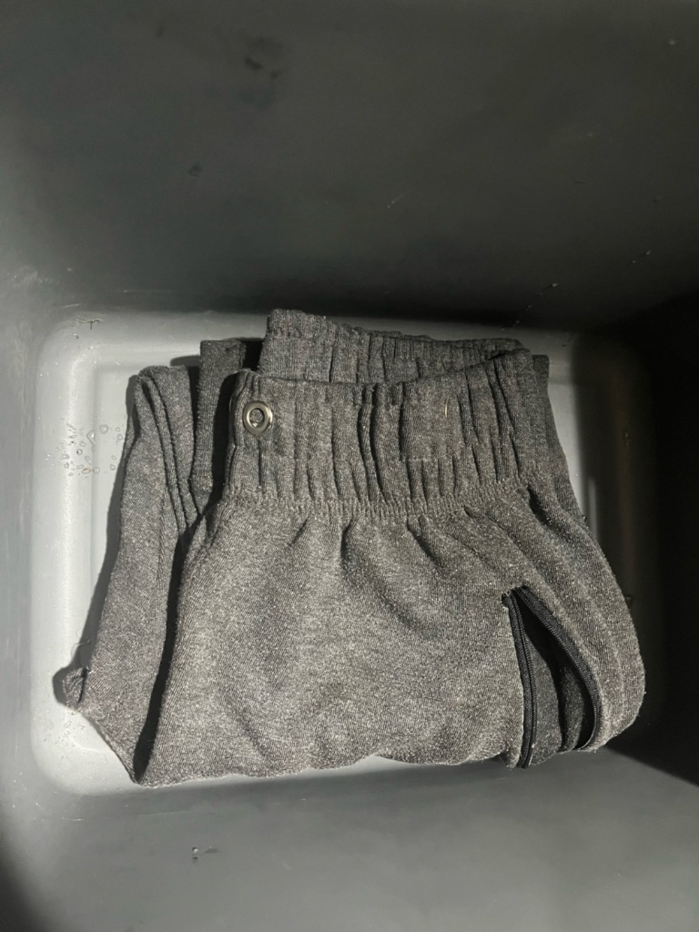Game Time Charcoal Gray Elastic-Waist Joggers